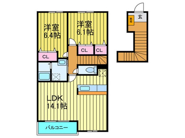 ミ・カ－サ螢が丘の物件間取画像